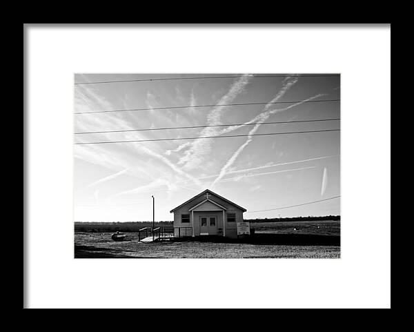 Black Framed Print featuring the photograph Humble Church by Audreen Gieger