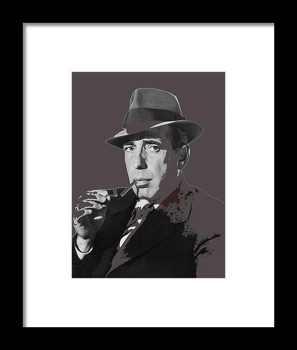 Humphrey Bogart In Publicity Shot For Film Noir Dead Reckoning 1947 Framed Print featuring the photograph Humphrey Bogart in publicity shot for film noir Dead Reckoning 1947-2014 by David Lee Guss