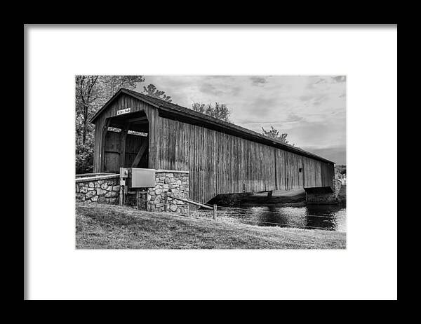 Bridges Framed Print featuring the photograph Hunsecker's Mill Bridge by Guy Whiteley