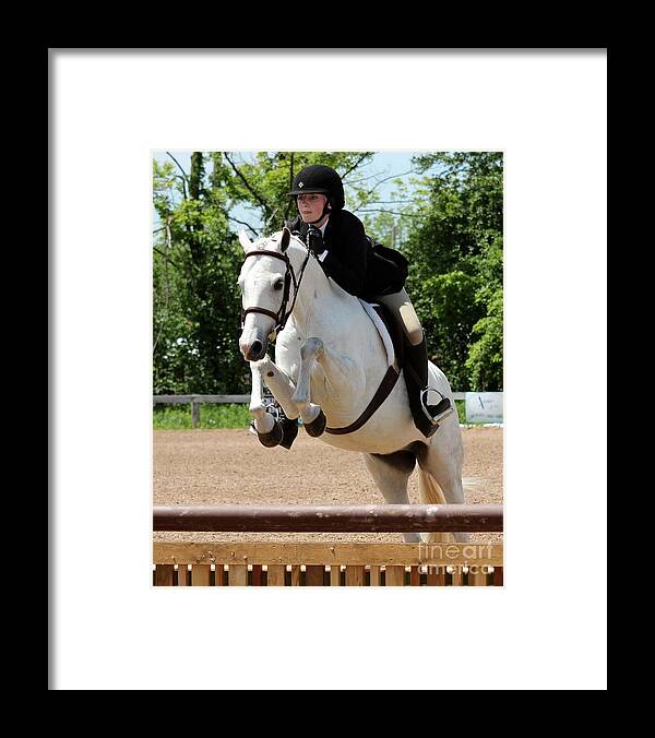 Equestrian Framed Print featuring the photograph Hunter18 by Janice Byer