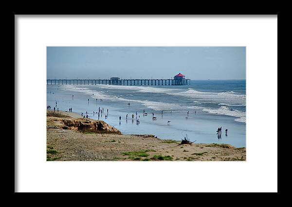 Pier Framed Print featuring the photograph Huntington Beach Pier by Joseph Hollingsworth