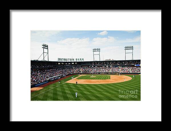 Columbus Clippers Framed Print featuring the photograph D24W-243 Huntington Park photo by Ohio Stock Photography Art Prints