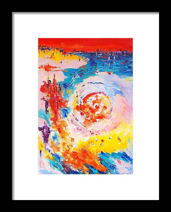 Contemporary Impressionism Framed Print featuring the painting Hurricane 1 by Helen Kagan