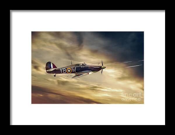 Hawker Hurricane Framed Print featuring the digital art Hurricane Fury by Airpower Art