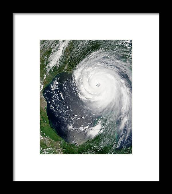 Hurricane Katrina Framed Print featuring the photograph Hurricane Katrina by Nasa/science Photo Library