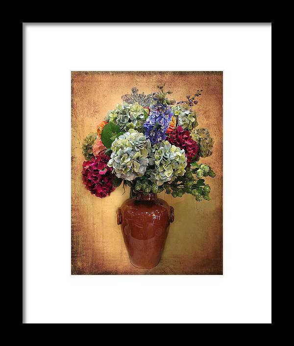 Flowers Framed Print featuring the photograph Hydrangea Still Life by Jessica Jenney