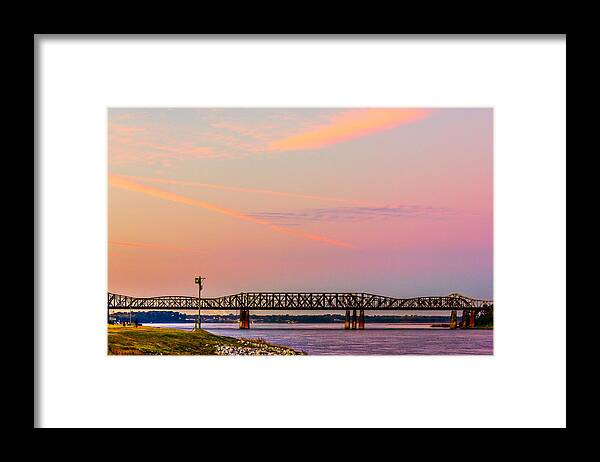 Memphis Framed Print featuring the photograph I-55 Bridge Over the Mississippi River - Memphis - TN by Barry Jones