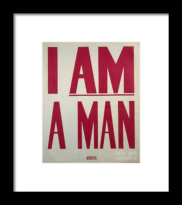 I Am A Man Framed Print featuring the painting I Am A Man by Baltzgar