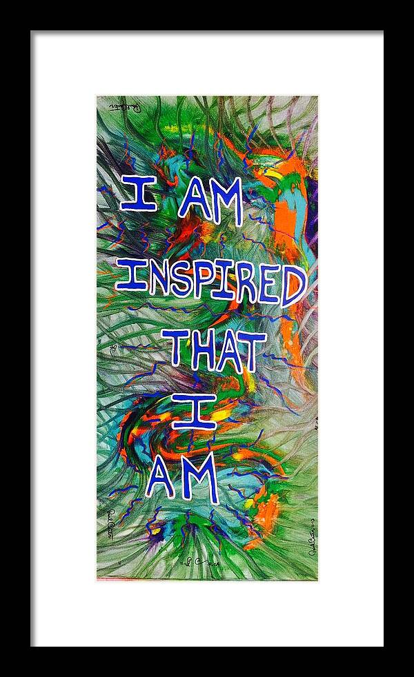 Iaminspiredprint Framed Print featuring the painting I am Inspired by Paul Carter