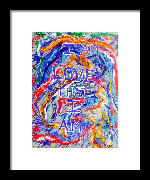 Abstractprints Framed Print featuring the painting I am Love by Paul Carter