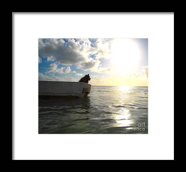 Water Framed Print featuring the photograph I am waiting for you by Katerina Kovatcheva