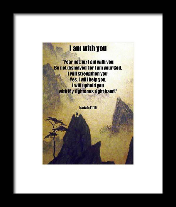 Isaiah 41:10 Framed Print featuring the painting I am with you Isaiah forty one ten by David Clode
