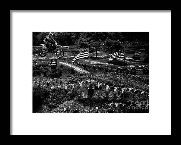 Motorcycles Framed Print featuring the photograph I Believe I Can Fly by Robert McCubbin