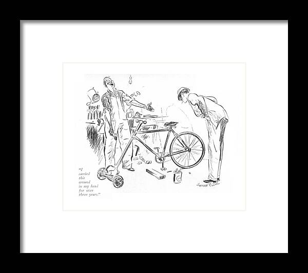104860 Gpi Garrett Price Framed Print featuring the drawing I Carried This Around In My Head by Garrett Price