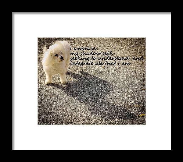 Affirmations Framed Print featuring the photograph I Embrace by Patrice Zinck