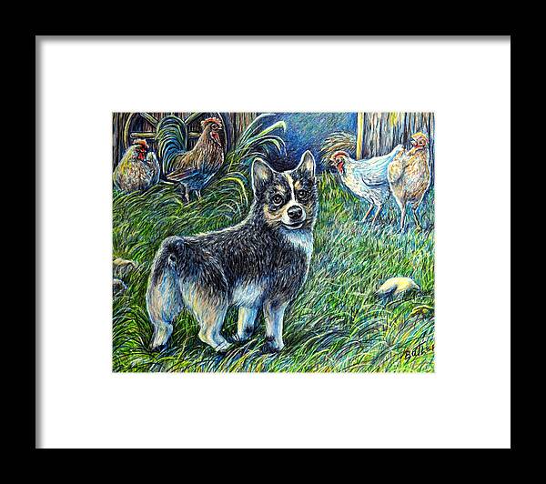 Animal Framed Print featuring the painting I Heard You But.... by Gail Butler