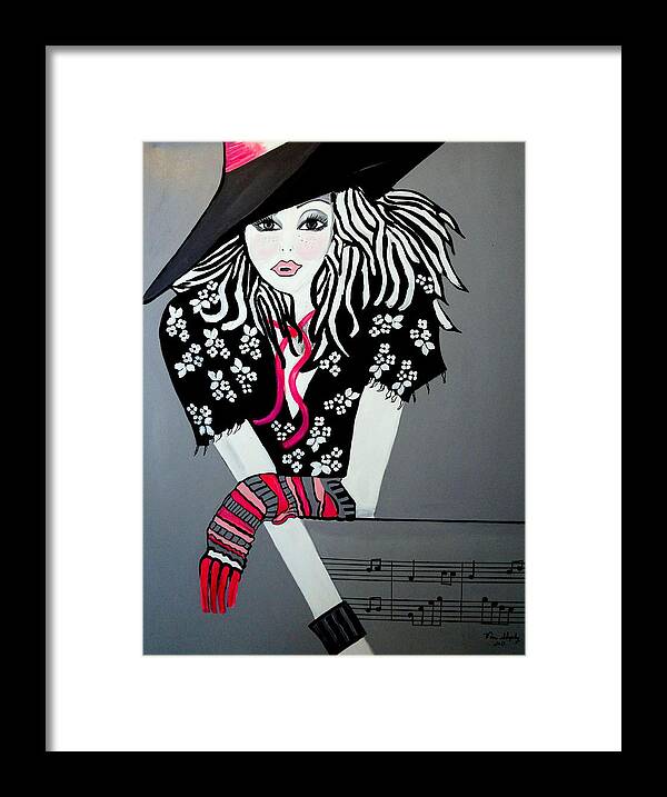 Rock And Roll Framed Print featuring the painting I Love Rock And Roll by Nora Shepley