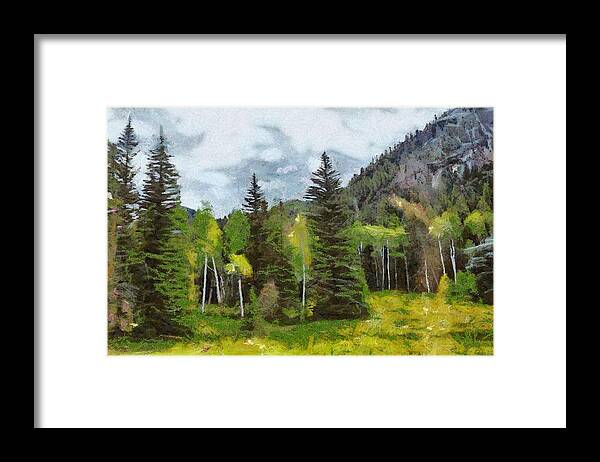 Colorado Framed Print featuring the digital art I love trees by Carrie OBrien Sibley