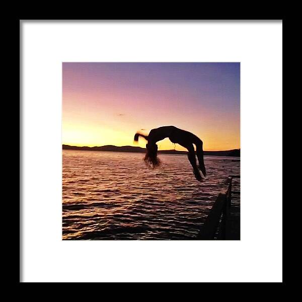 Tahoesunsets Framed Print featuring the photograph I Miss Summer Time☀️ #tahoesunsets by Jade Child