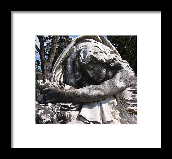 Cemetery Art Framed Print featuring the photograph I miss you by Cindy Fleener