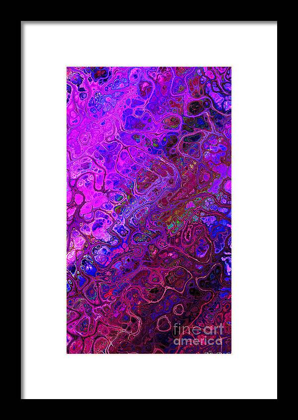 I Phone Case Framed Print featuring the digital art I Phone Case / Wall Art - Fractal Purple by Debbie Portwood