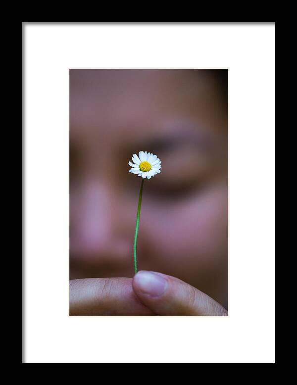 Daisy Framed Print featuring the photograph I Praise Thee Daisy by Mike Lee