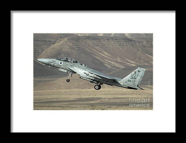 Iaf Framed Print featuring the photograph IAF F-15 fighter jet by Nir Ben-Yosef