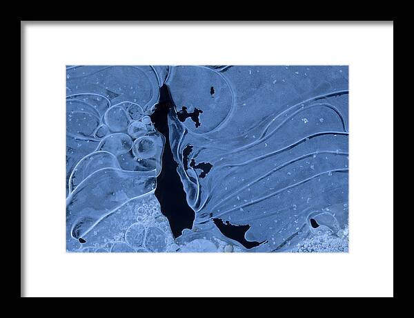 Abstract Patterns Framed Print featuring the photograph Ice Filagree by Don Johnston