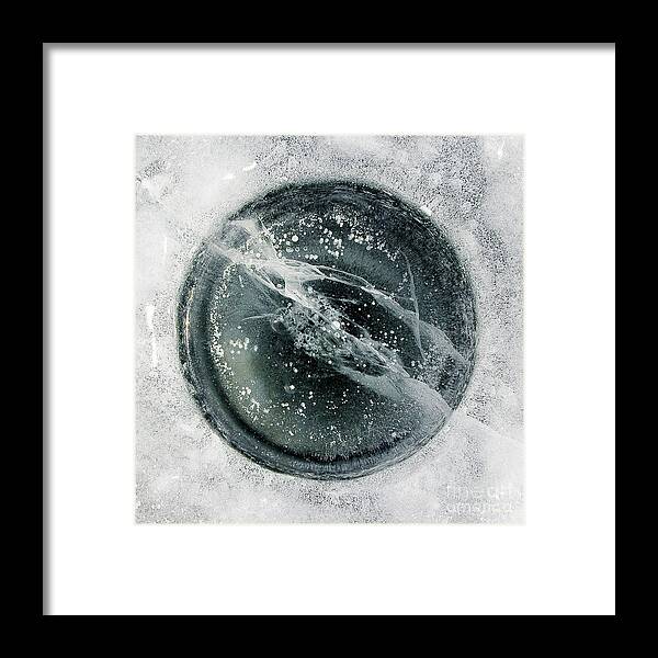 Ice Framed Print featuring the photograph Ice Fishing Hole 8 by Steven Ralser