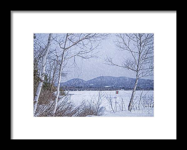 Maine Framed Print featuring the photograph Ice Shack by Alana Ranney