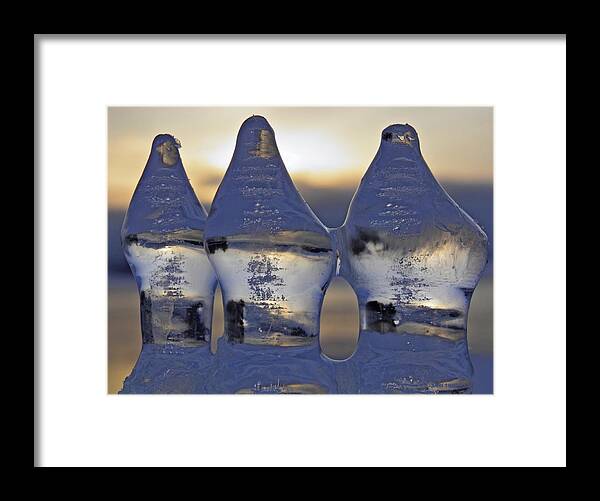 Three Framed Print featuring the photograph Ice Trio by Sami Tiainen
