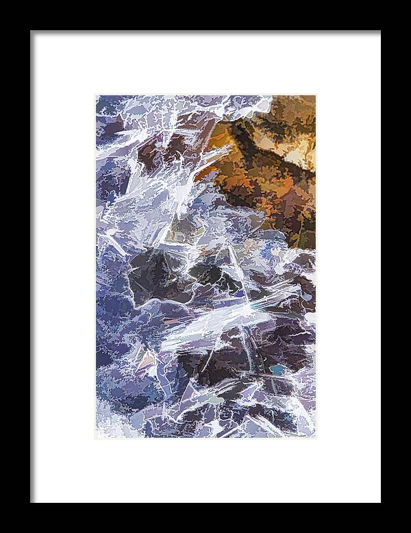 Stream Framed Print featuring the photograph Ice Water by Jerry Nettik
