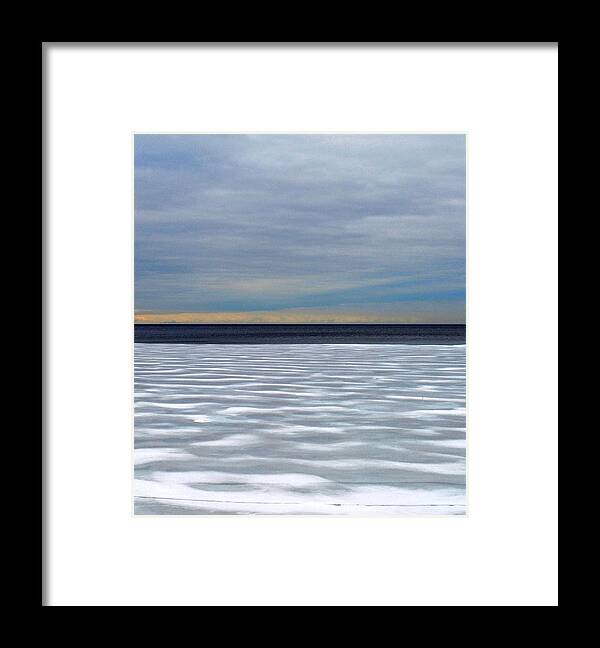 Ice Framed Print featuring the photograph Ice Wind - Pattern - Canada by Jeremy Hall