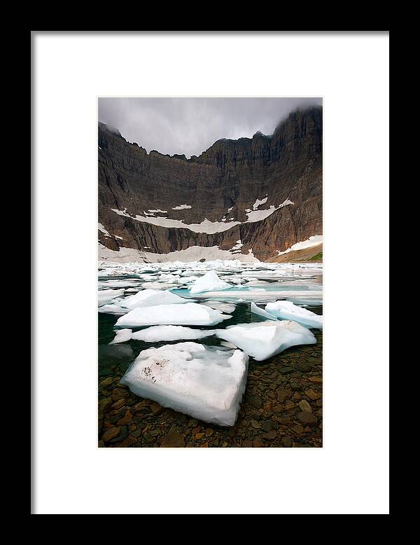 Iceberg Lake Framed Print featuring the photograph Iceberg Lake by Aaron Whittemore