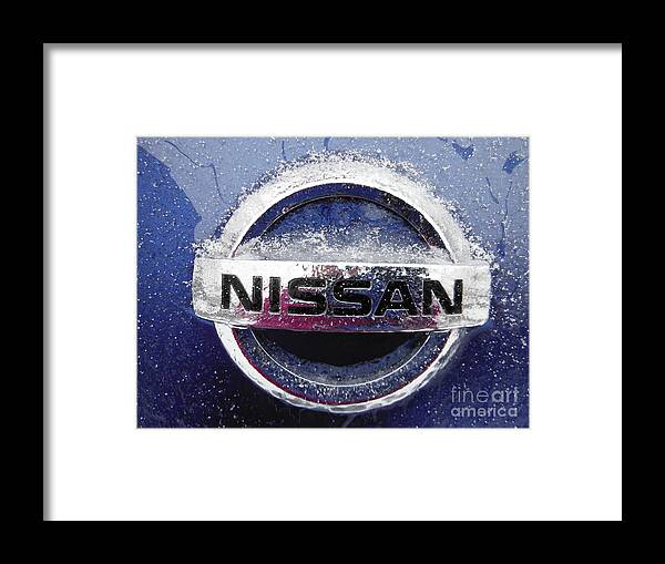 Iced Nissan Framed Print featuring the photograph Iced Nissan by Paddy Shaffer