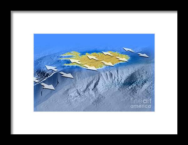 Artwork Framed Print featuring the photograph Iceland Tectonic Plate Zone, Artwork by Claus Lunau