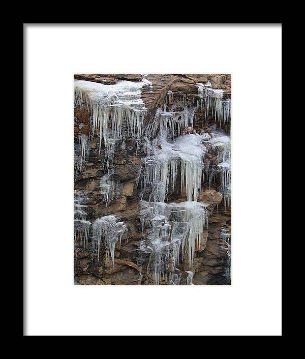 Icicle Framed Print featuring the photograph Icicle Cliffs by Shane Bechler