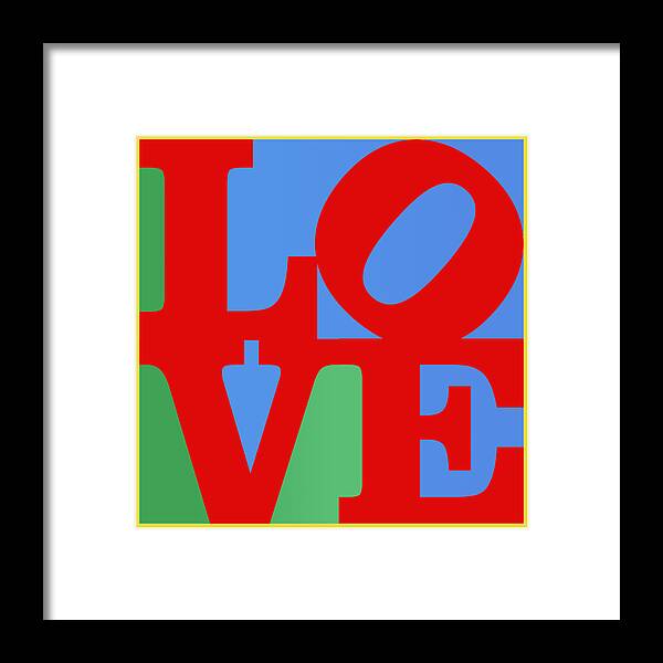 Wright Framed Print featuring the digital art Iconic Love by Paulette B Wright