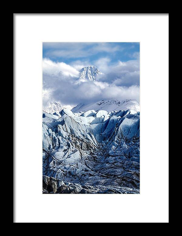 Icy Blue Framed Print featuring the photograph Icy Blue by Wes and Dotty Weber