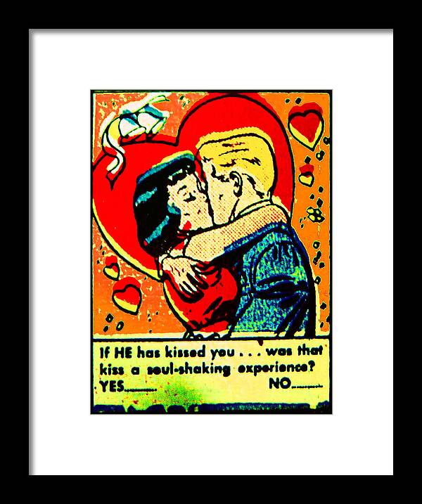 Romance Framed Print featuring the painting If He Has Kissed You 1 by Steve Fields