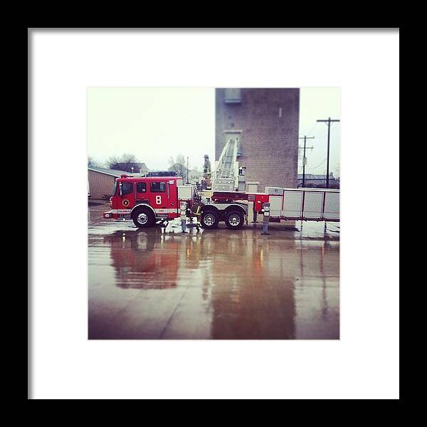 Firefighter Framed Print featuring the photograph If It Ain't Raining We Ain't by Jared Crumpler