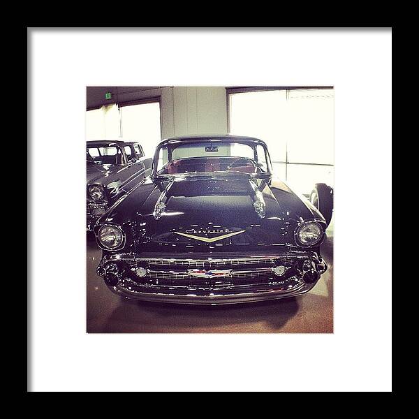 Cargeek Framed Print featuring the photograph I'll Take This One! Oh Chevy Bel Air by Erica Kuschel