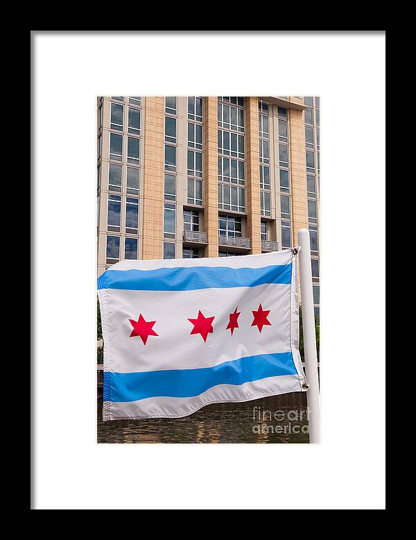 Flag Framed Print featuring the photograph Illinois flag by Dejan Jovanovic