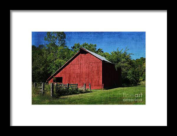 Quincy Illinois Framed Print featuring the photograph Illinois Red Barn 2 by Luther Fine Art