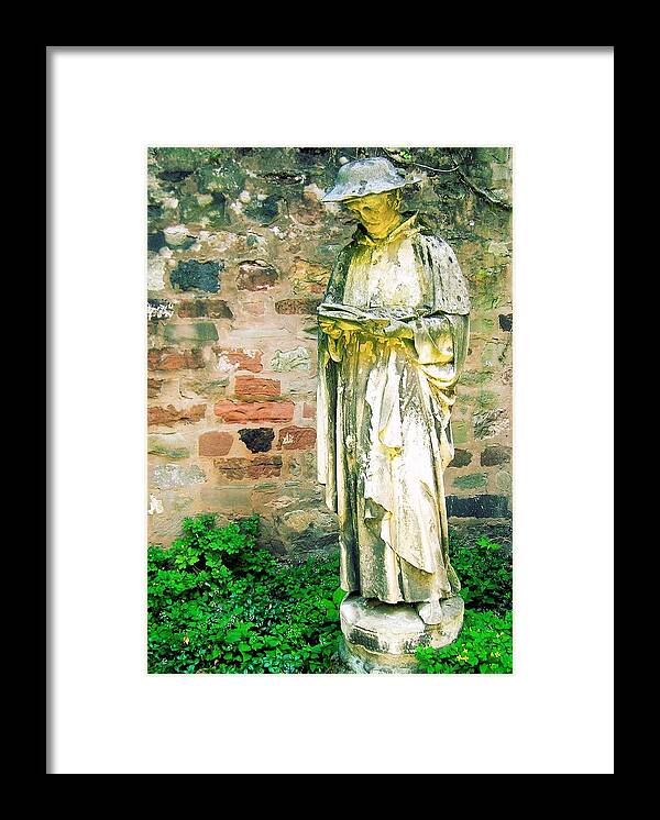 Statues Framed Print featuring the digital art Illuminated Reader by Maria Huntley