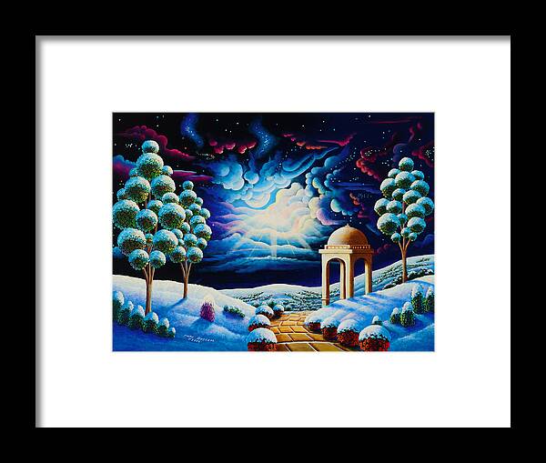 Painting Framed Print featuring the painting Illumination 2 by MGL Meiklejohn Graphics Licensing