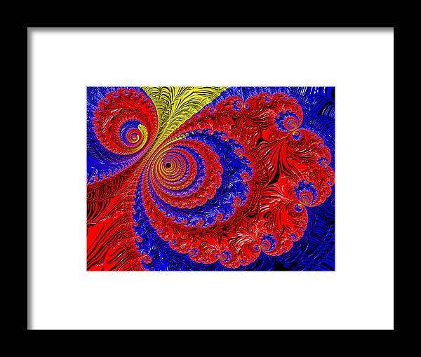 Fractal Framed Print featuring the digital art Illusions by HH Photography of Florida