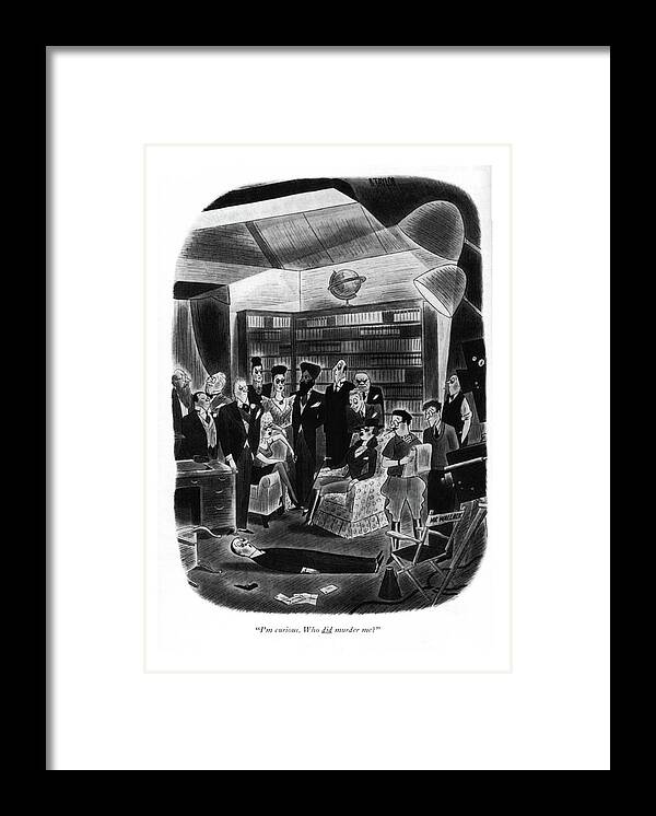 111071 Rta Richard Taylor Framed Print featuring the drawing I'm Curious. Who Did Murder Me? by Richard Taylor