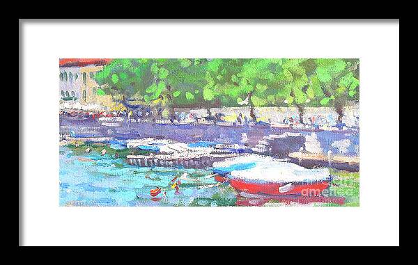 Lenno Framed Print featuring the painting Caught In Summer by Jerry Fresia