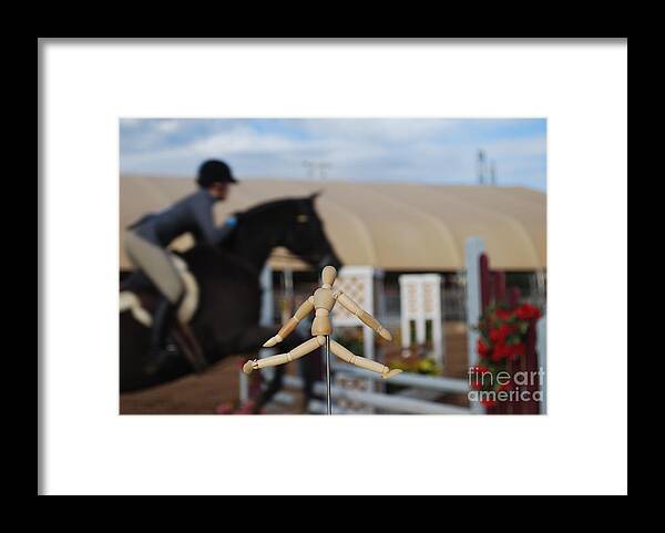 Horse Framed Print featuring the photograph Imitation Jumper by Heather Kirk